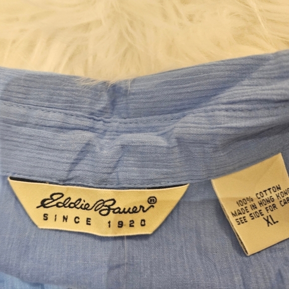 EDDIE BAUER Blue dress shirt - Picture 8 of 9